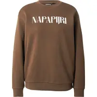 Napapijri Sweat-shirt 'BLISS' marron / blanc
