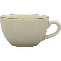 Usorteret 12 tasses, série Aida, couleur crème avec éclaboussures marron, capacité de 280 ml, lot de 12