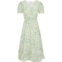 Anna field Robe d’été curry / vert clair / blanc