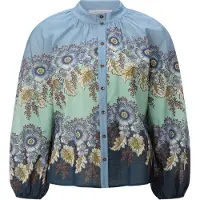 Rich & royal Chemisier marine / opal / vert clair / blanc