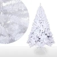 TolleTour Arbre de Noël Support pour arbre de Noël Sélection flocage blanc 210cm