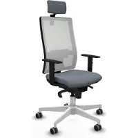 Piqueras Y Crespo Chaise de bureau , modèle 1D026G2, couleur grise