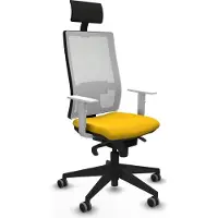 Piqueras Y Crespo Chaise de bureau , modèle 4B066G1, couleur jaune