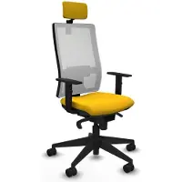 Piqueras Y Crespo Chaise de bureau , modèle 1D066N2, couleur jaune