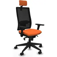 Piqueras Y Crespo Chaise de bureau , modèle 3D066N2, couleur orange