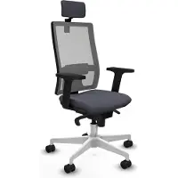 Piqueras Y Crespo Chaise de bureau , modèle 2D026N2, couleur gris foncé
