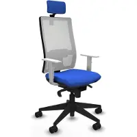 Piqueras Y Crespo Chaise de bureau , modèle 4B066N2, couleur bleue