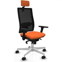 Piqueras Y Crespo Chaise de bureau , modèle 3D026N2, couleur orange