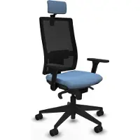 Piqueras Y Crespo Chaise de bureau , modèle 3D066N2, couleur bleu ciel
