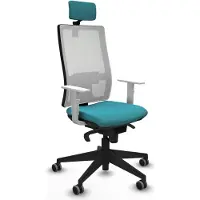 Piqueras Y Crespo Chaise de bureau , modèle 4B066G2, couleur turquoise