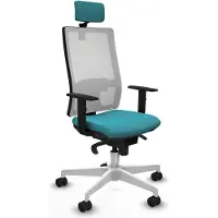 Piqueras Y Crespo Chaise de bureau , modèle 1D026N2, couleur turquoise