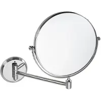 Bemeta Miroir de maquillage , double face, modèle économique, diamètre 200 mm, finition chrome