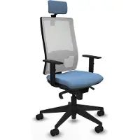 Piqueras Y Crespo Chaise de bureau , modèle 1D066N2, couleur bleu ciel