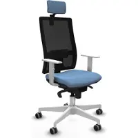 Piqueras Y Crespo Chaise de bureau , modèle 4B026G2, couleur bleu ciel