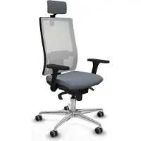 Piqueras Y Crespo Chaise de bureau , modèle 3D086G2, couleur grise