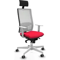 Piqueras Y Crespo Chaise de bureau , modèle 4B026G1, couleur rouge