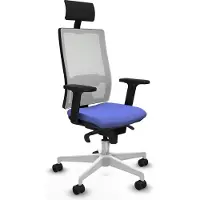 Piqueras Y Crespo Chaise de bureau , modèle 2D026N1, couleur bleu clair