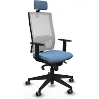 Piqueras Y Crespo Chaise de bureau , modèle 1D066G2, couleur bleu ciel