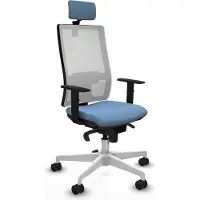 Piqueras Y Crespo Chaise de bureau , modèle 1D026N2, couleur bleu ciel