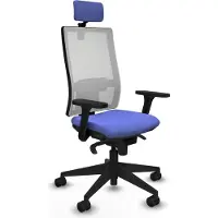 Piqueras Y Crespo Chaise de bureau , modèle 3D066N2, couleur bleu clair