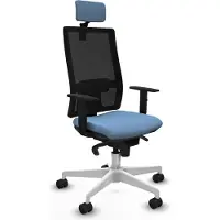Piqueras Y Crespo Chaise de bureau , modèle 1D026N2, couleur bleu ciel