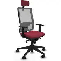 Piqueras Y Crespo Chaise de bureau , modèle 1D066N2, couleur grenat