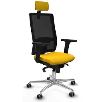 Piqueras Y Crespo Chaise de bureau , modèle 2D086G2, couleur jaune