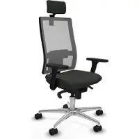 Piqueras Y Crespo Chaise de bureau , modèle 3D086N2, couleur noire