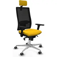 Piqueras Y Crespo Chaise de bureau , modèle 3D086G2, couleur jaune