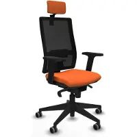 Piqueras Y Crespo Chaise de bureau modèle 2D066G2, couleur orange