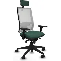 Piqueras Y Crespo Chaise de bureau , modèle 3D066N2, couleur verte