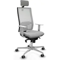 Piqueras Y Crespo Chaise de bureau , modèle 4B086G2, couleur gris clair