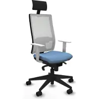 Piqueras Y Crespo Chaise de bureau , modèle 4B066N1, couleur bleu ciel