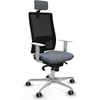 Piqueras Y Crespo Chaise de bureau , modèle 4B086G2, couleur grise