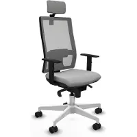 Piqueras Y Crespo Chaise de bureau , modèle 1D026N2, couleur gris clair