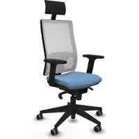 Piqueras Y Crespo Chaise de bureau 2D066G1, couleur bleu ciel