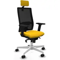 Piqueras Y Crespo Chaise de bureau 2D026N2, couleur jaune