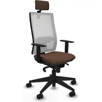 Piqueras Y Crespo Chaise de bureau , modèle 1D066N2, couleur marron foncé