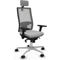 Piqueras Y Crespo Chaise de bureau , modèle 3D086N2, couleur gris clair