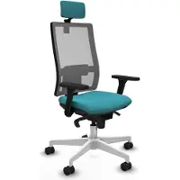 Piqueras Y Crespo Chaise de bureau modèle 3D026N2, couleur turquoise