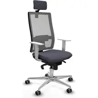 Piqueras Y Crespo Chaise de bureau , modèle 4B086G2, couleur gris foncé