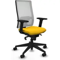 Piqueras Y Crespo Chaise de bureau , modèle 2D066N0, couleur jaune
