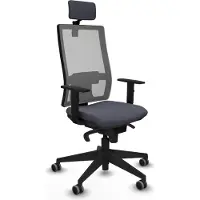 Piqueras Y Crespo Chaise de bureau , modèle 1D066G2, couleur gris foncé