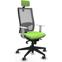 Piqueras Y Crespo Chaise de bureau avec repose-tête, modèle Horna 4B066G2, couleur pistache