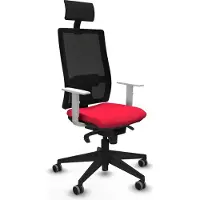 Piqueras Y Crespo Chaise de bureau , modèle 4B066G1, couleur rouge