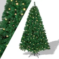 TolleTour Sapin de Noël artificiel 150cm Sapin artificiel avec éclairage LED Sapin pour décoration de Noël
