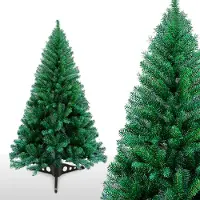 Jayseuw Arbre de Noël Support pour arbre de Noël Sélection flocage vert 120cm