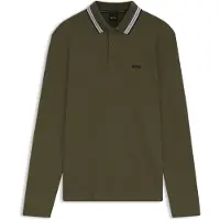 BOSS pour homme. 50536609 Polo Plisy manches longues vert (XL), Casuel, Coton, Manche longue