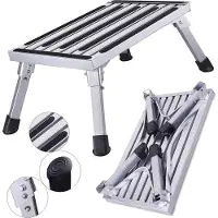 Markenlos Caisse pliante en aluminium 47 x 30 x 23 cm, capacité de charge de 150 kg, pour la cuisine, la salle de bains, le camping