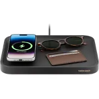 TwelveSouth Twelve South Valet Large, 25W, Taupe Base/Ecru Frame, Black Base/Black Frame, 25W (25 W), Chargeur sans fil, Noir